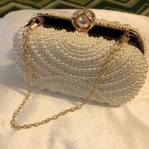 Beautiful pearl clutch